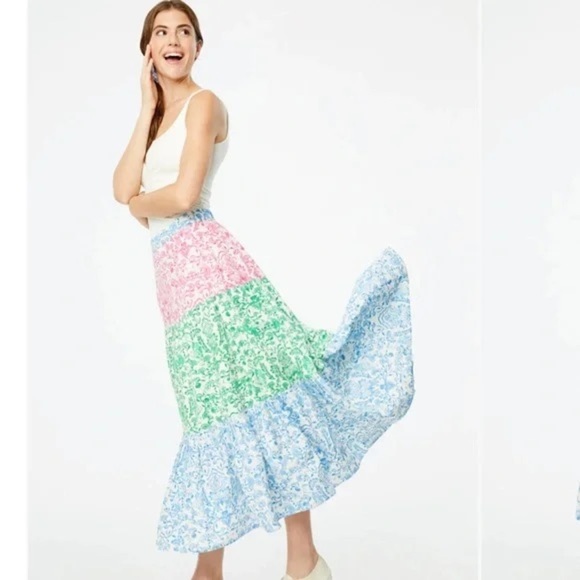 Roller Rabbit Dresses & Skirts - Roller Rabbit Aitona Carlisa Maxi Skirt Floral Colorblock Size Small